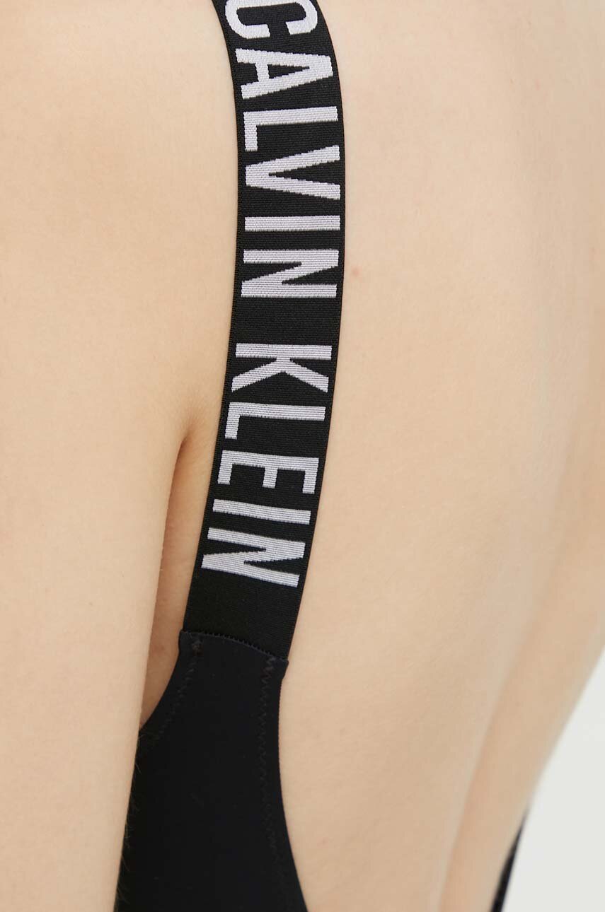 Calvin Klein costum de baie dintro bucată culoarea negru, cupa usor