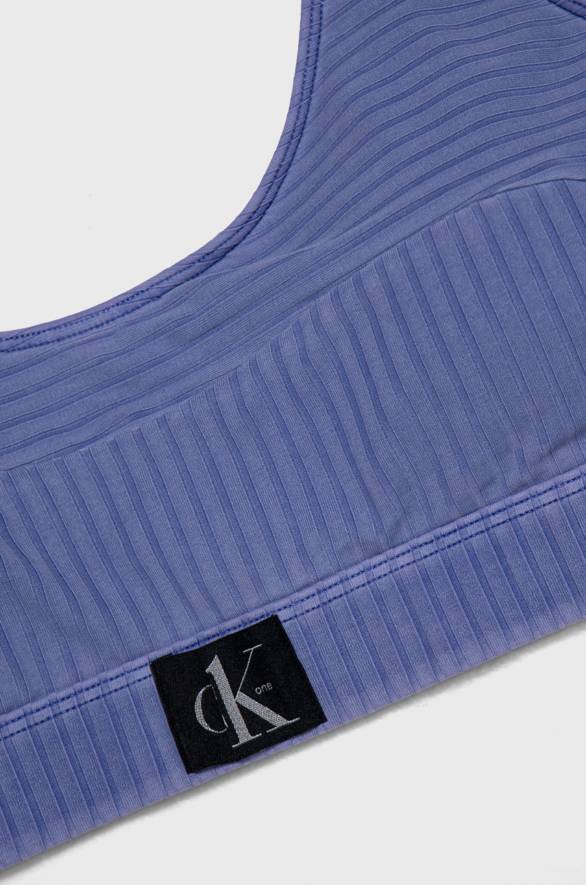 Calvin Klein sutien de baie culoarea violet, cupa usor rigidizata