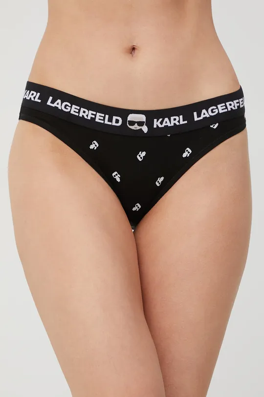 Plavkové nohavičky Karl Lagerfeld čierna