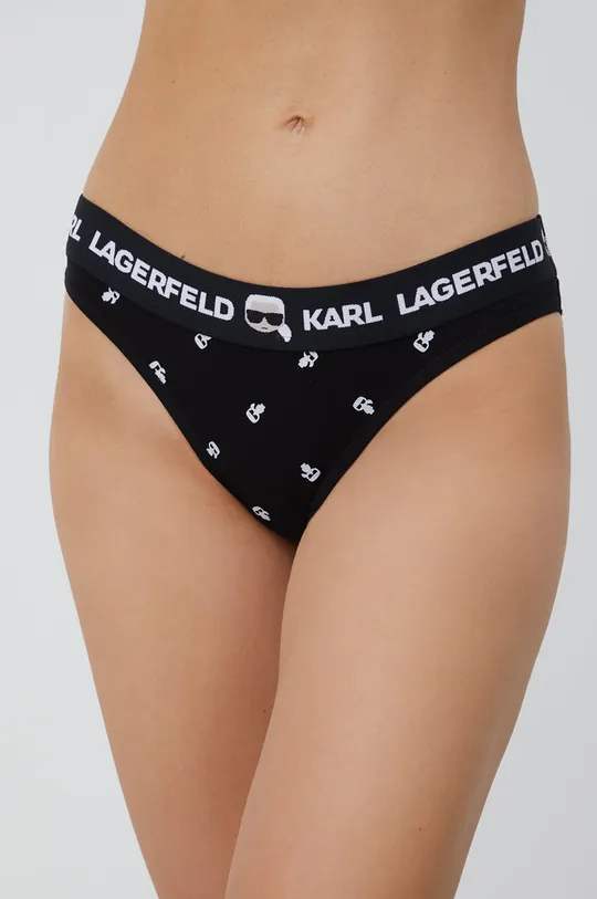Plavkové nohavičky Karl Lagerfeld čierna