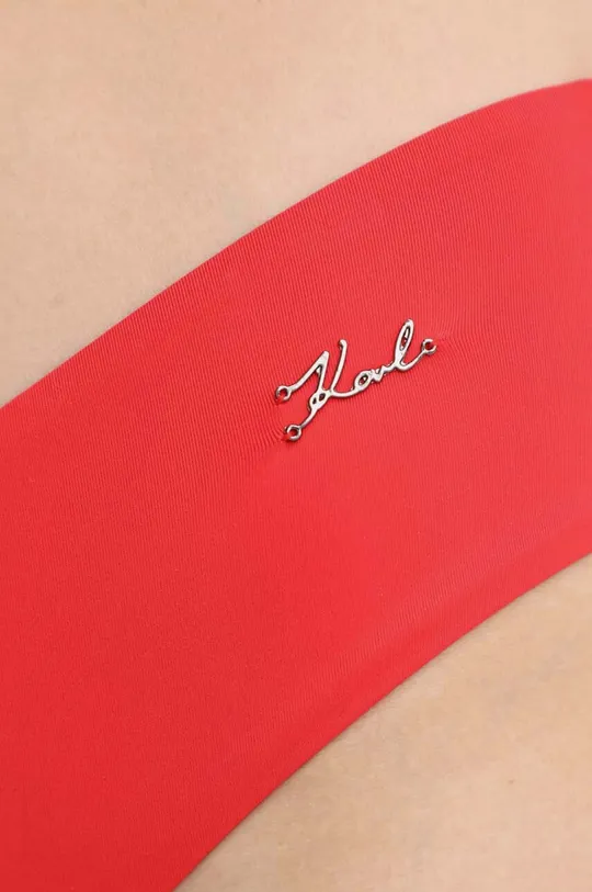 czerwony Karl Lagerfeld figi kąpielowe