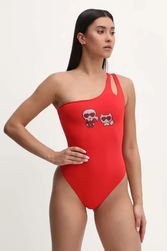 Karl Lagerfeld jednoczęściowy strój kąpielowy czerwony