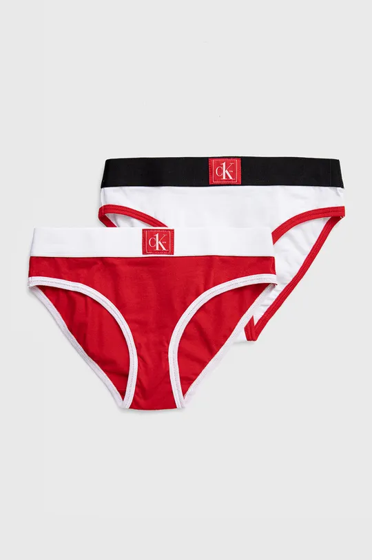 czerwony Calvin Klein Underwear figi dziecięce (2-pack) Dziewczęcy