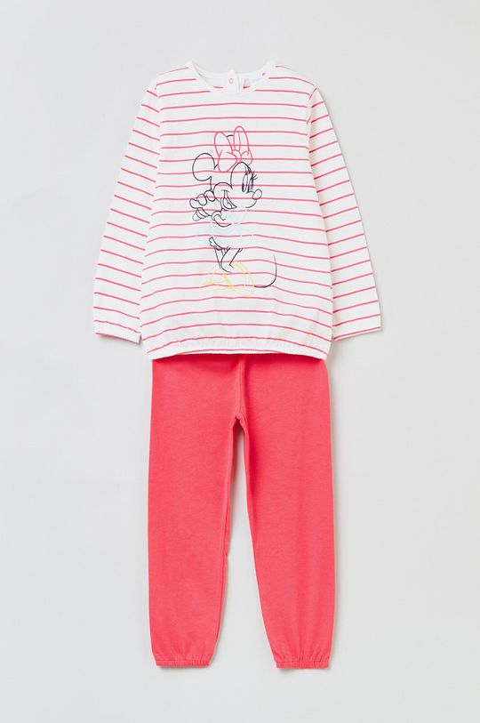 różowy OVS piżama bawełniana dziecięca x Disney Dziewczęcy