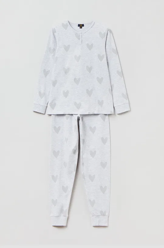 sivá Detské bavlnené pyžamo OVS Dievčenský