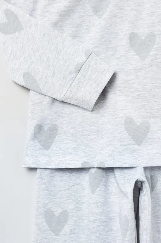 Detské bavlnené pyžamo OVS sivá