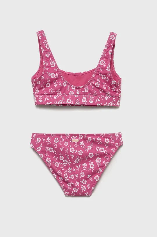 Roxy dwuczęściowy strój kąpielowy dziecięcy różowy