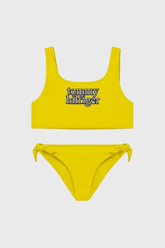 żółty Tommy Hilfiger strój kąpielowy dziecięcy Dziewczęcy