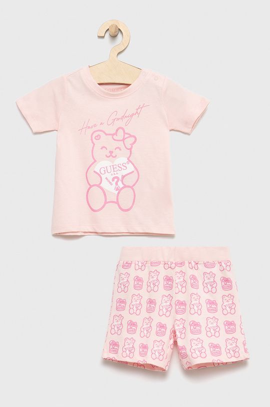 różowy Guess piżama dziecięca Dziecięcy