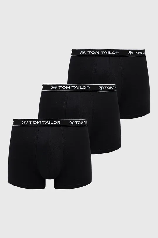 čierna Boxerky Tom Tailor (3-pak) Pánsky