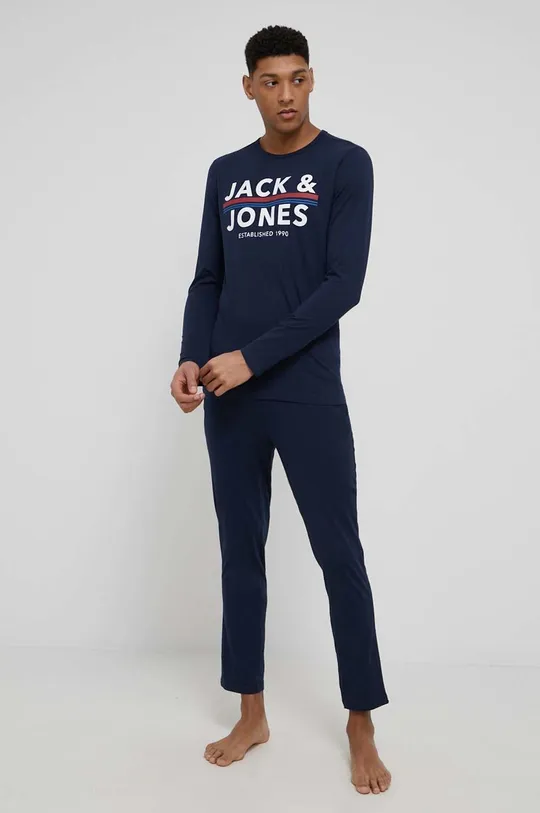σκούρο μπλε Βαμβακερές πιτζάμες Jack & Jones Ανδρικά