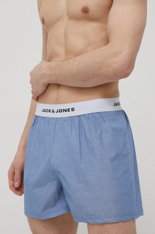 tmavomodrá Bavlnené boxerky Jack & Jones (3-pak) Pánsky