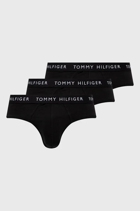 čierna Slipy Tommy Hilfiger (3-pak) Pánsky