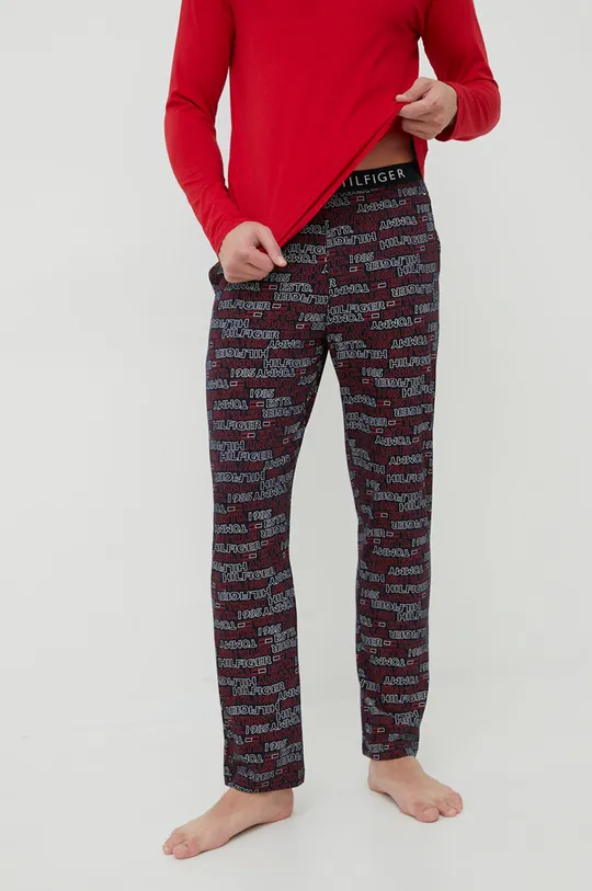 κόκκινο Βαμβακερές πιτζάμες Tommy Hilfiger