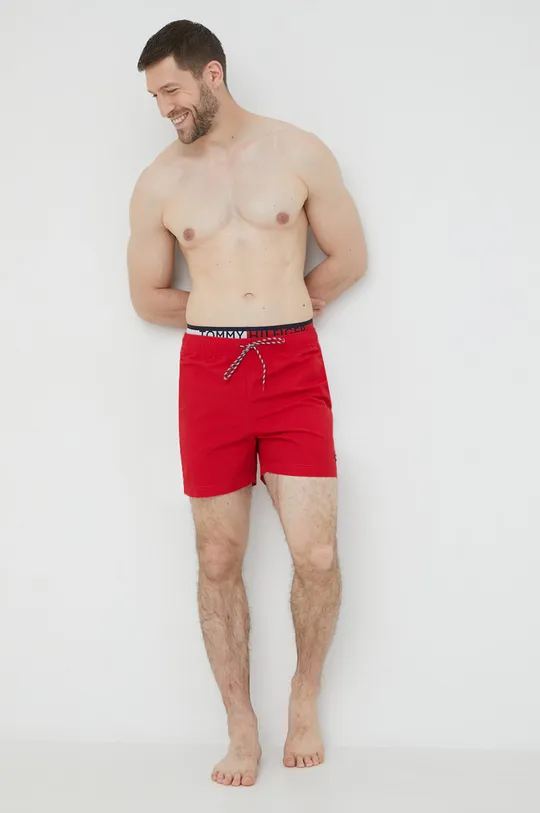 czerwony Tommy Hilfiger szorty kąpielowe Męski
