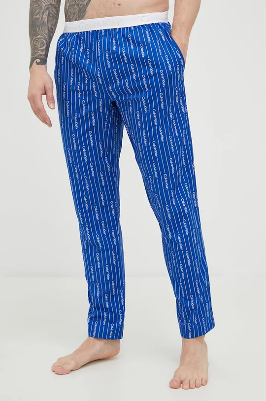 modrá Pyžamové nohavice Calvin Klein Underwear Pánsky