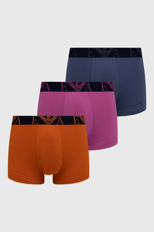 fioletowy Emporio Armani Underwear Bokserki (3-pack) 111357.2R715 Męski