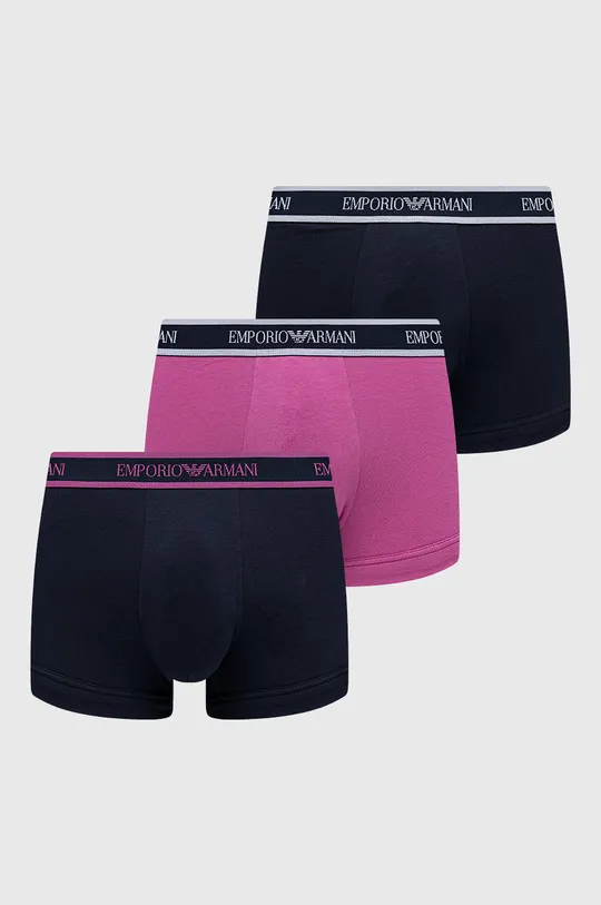 granatowy Emporio Armani Underwear Bokserki (3-pack) 111357.2R717 Męski