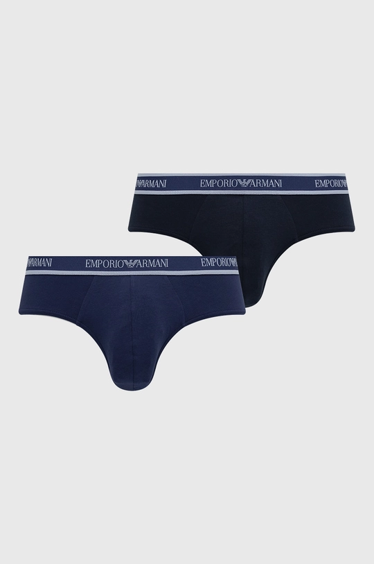 tmavomodrá Slipy Emporio Armani Underwear (2-pack) Pánsky