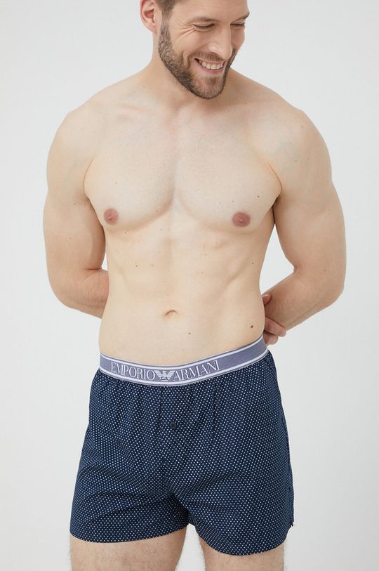 námořnická modř Bavlněné boxerky Emporio Armani Underwear Pánský