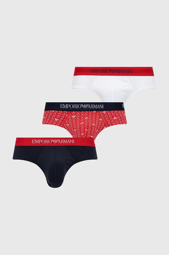 czerwony Emporio Armani Underwear slipy bawełniane (3-pack) 111624.2R722 Męski