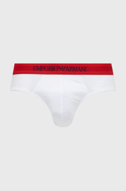 czerwony Emporio Armani Underwear slipy bawełniane (3-pack) 111624.2R722