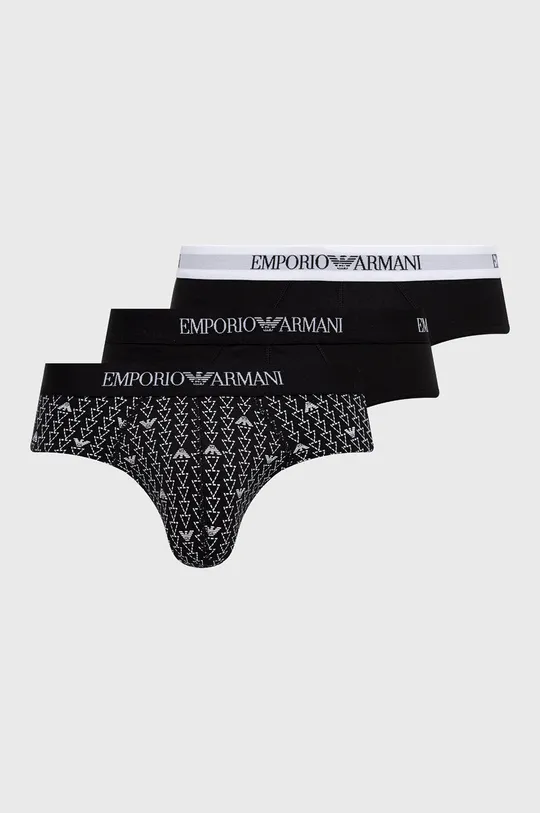 čierna Bavlnené slipy Emporio Armani Underwear Pánsky