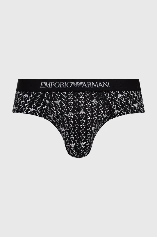 Bavlnené slipy Emporio Armani Underwear čierna