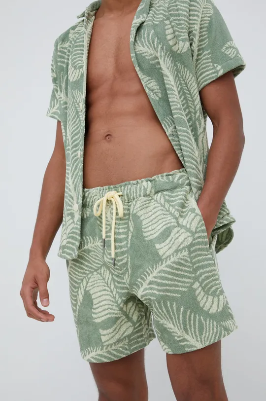 зелёный Хлопковые пляжные шорты OAS Мужской