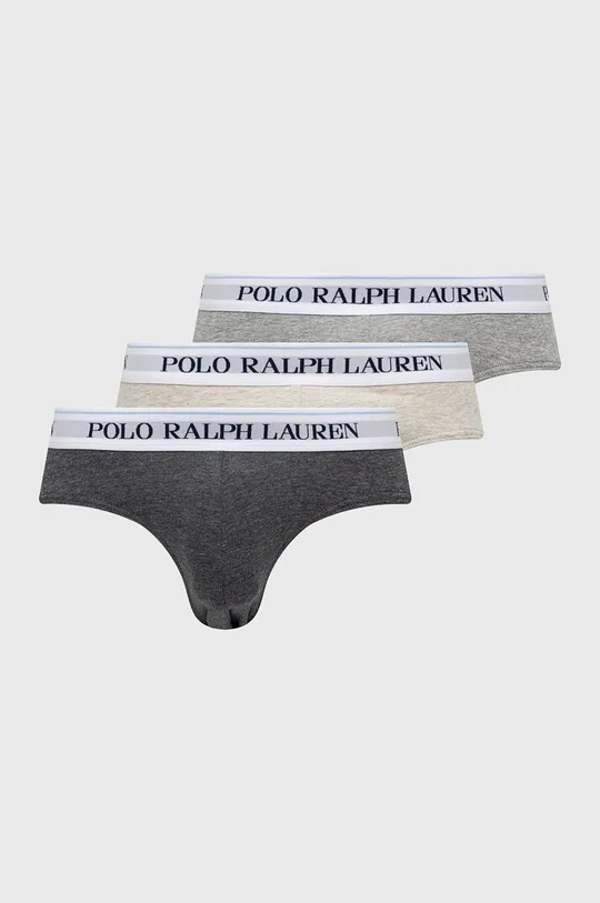 szary Polo Ralph Lauren slipy (3-pack) 714840543008 Męski