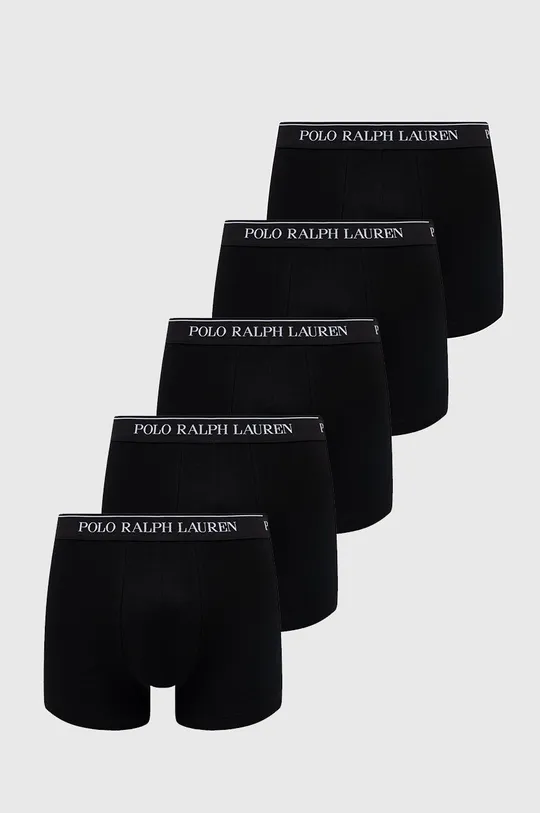 czarny Polo Ralph Lauren bokserki (5-pack) 714864292001 Męski
