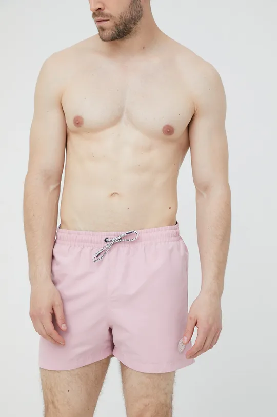 różowy Pepe Jeans szorty kąpielowe REMO D Męski