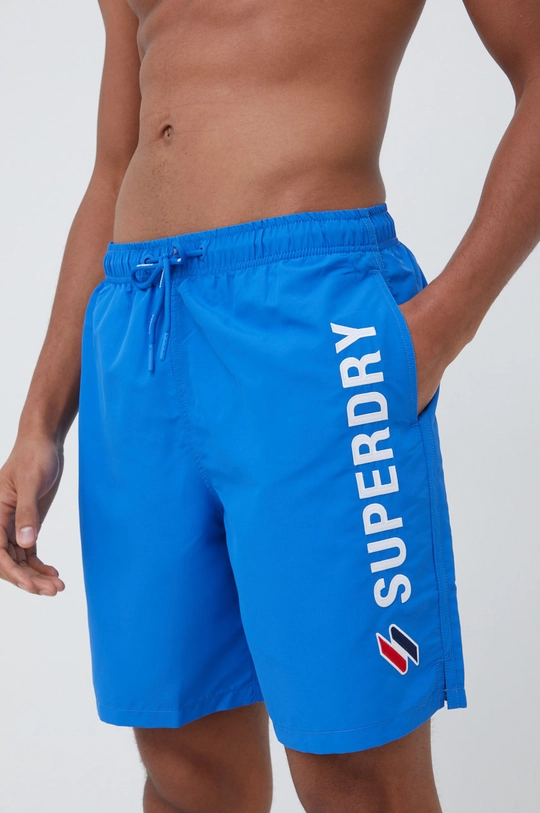 modrá Plavkové šortky Superdry Pánsky