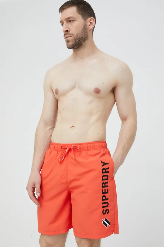Kratke hlače za kopanje Superdry oranžna