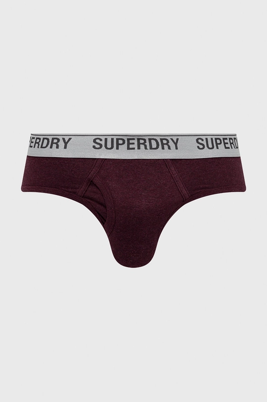 Superdry slipy (3-pack) bordowy