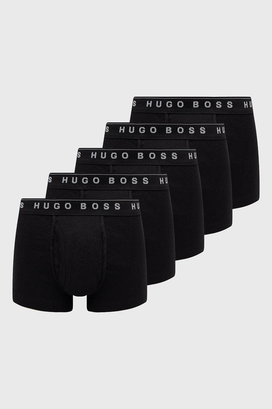 czarny BOSS bokserki bawełniane (5-pack) 50453602 Męski