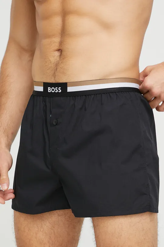 Bombažne bokserke BOSS 2-pack roza