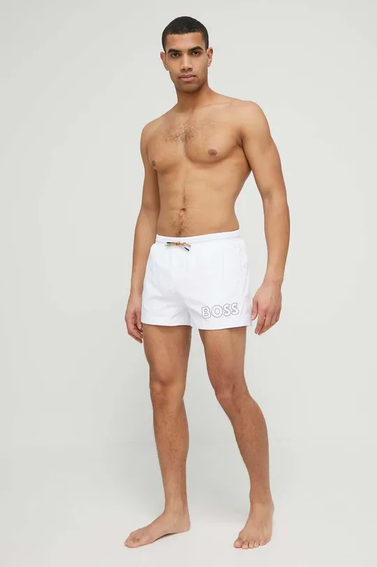 Kratke hlače za kupanje BOSS bijela