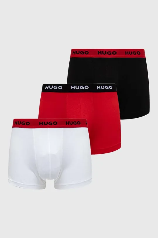 κόκκινο Μποξεράκια HUGO 3-pack Ανδρικά