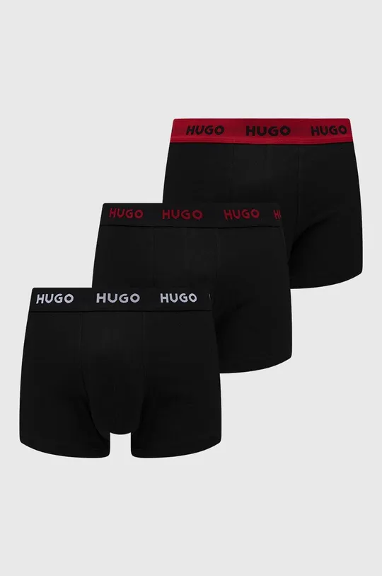 črna Boksarice HUGO 3-pack Moški