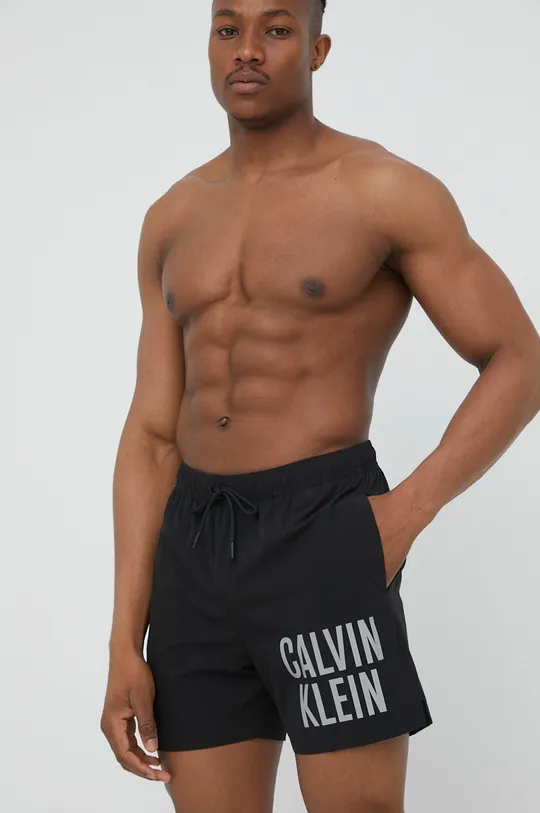 μαύρο Σορτς κολύμβησης Calvin Klein Ανδρικά