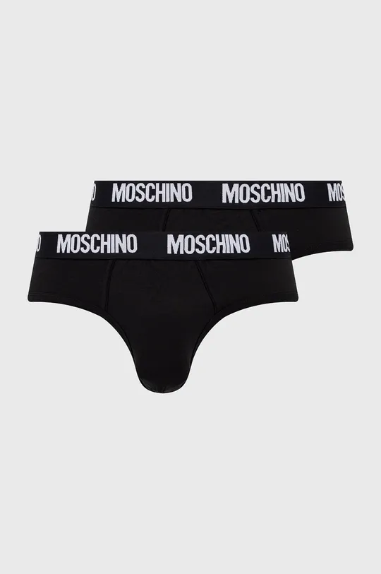 čierna Slipy Moschino Underwear (2-pak) Pánsky