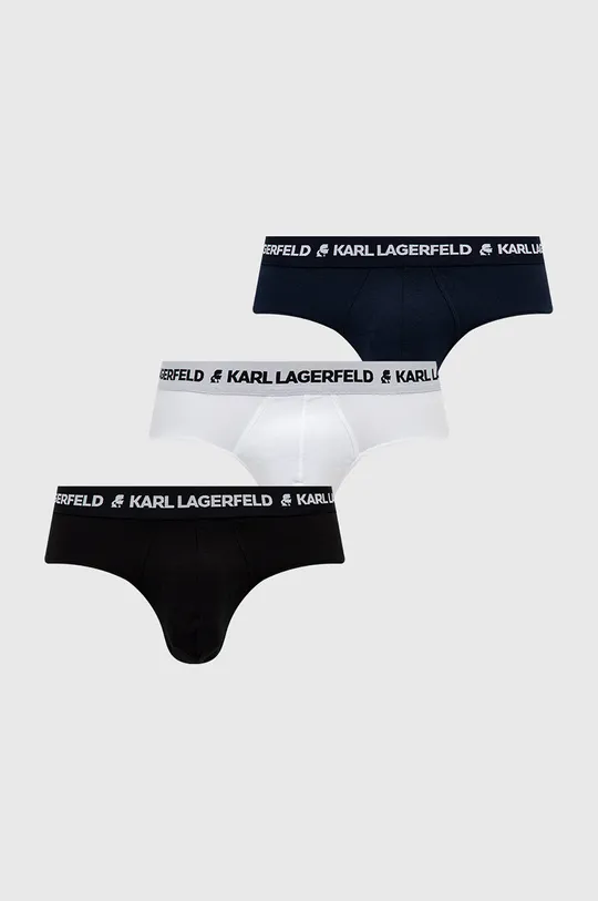 tmavomodrá Slipy Karl Lagerfeld (3-pak) Pánsky