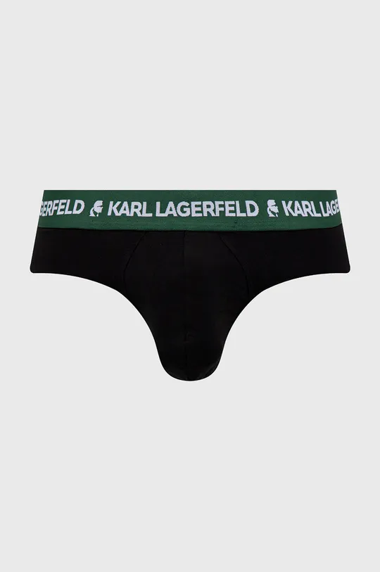 Slipy Karl Lagerfeld (3-pak) zelená