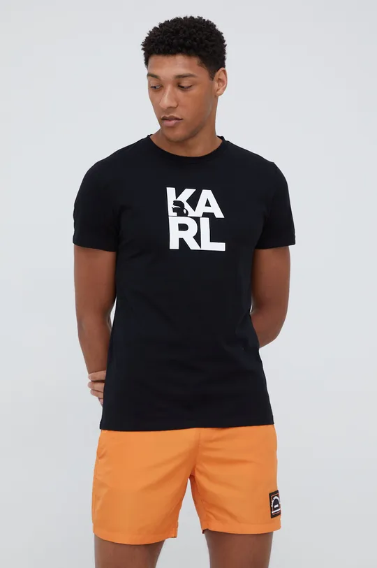 Karl Lagerfeld szorty kąpielowe KL22MBM01 pomarańczowy