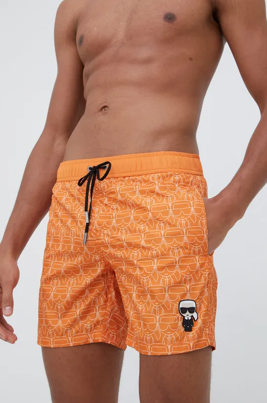 Σορτς κολύμβησης Karl Lagerfeld πορτοκαλί
