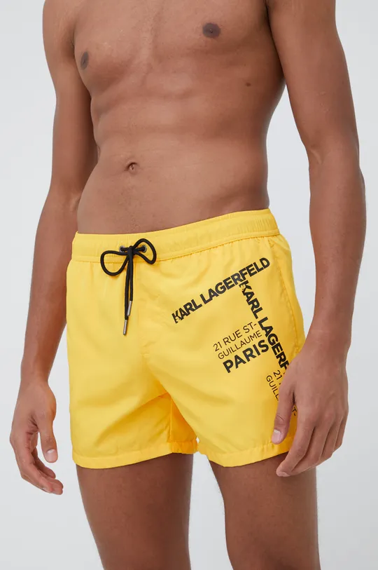 Karl Lagerfeld szorty kąpielowe KL22MBS06 żółty