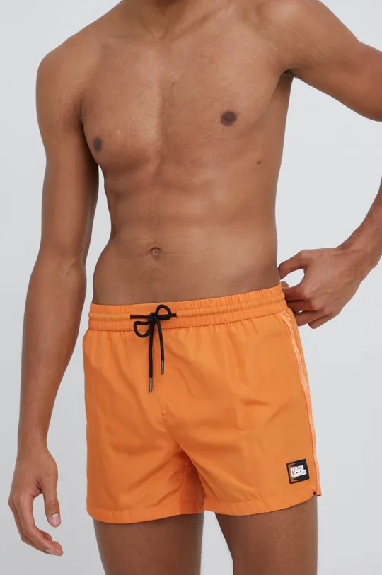 oranžna Kratke hlače za kopanje Karl Lagerfeld Moški
