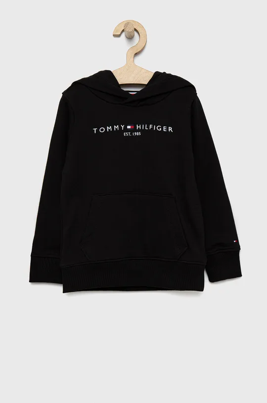 Detská bavlnená tepláková súprava Tommy Hilfiger čierna