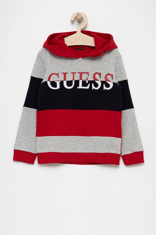 Guess Bluza bawełniana dziecięca czerwony